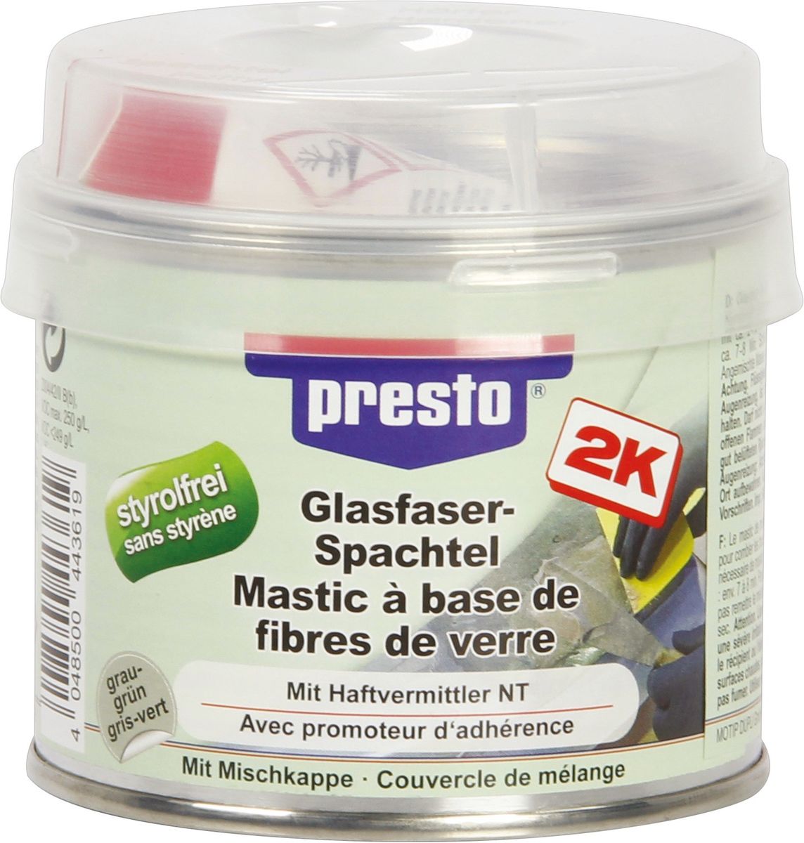 Mastic fibre de verre avec durcisseur PRESTO 250 g