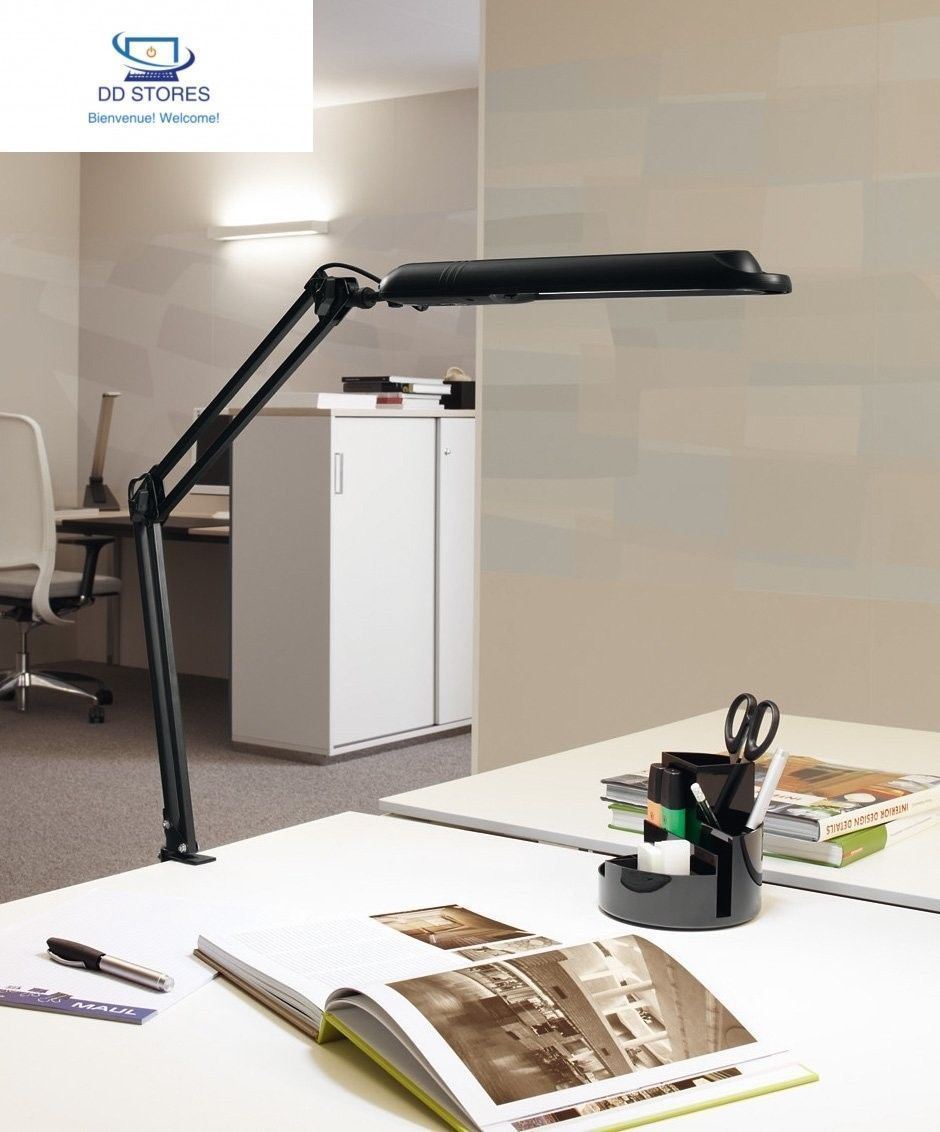 Lampe A Poser Led Atlantic Avec Pince Noire