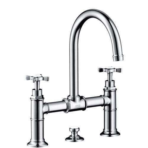 Hansgrohe Axor Montreux Mitigeur Lavabo 2 Poignees 16510000 Saillie 175mm Tirette Garniture De Vidange Chrome