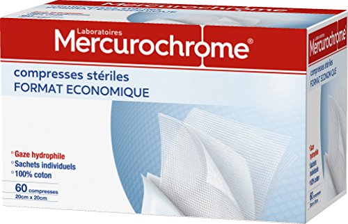 Mercurochrome Boite De 60 Compresses Steriles 5x5cm Mercurochrome 5x5cm