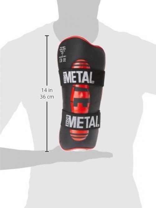 Metal Boxe Protege-tibias Noir Taille L
