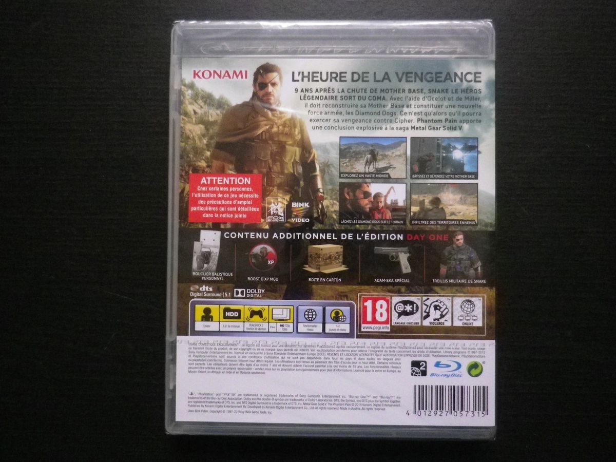 Metal Gear Solid V : The Phantom Pain - Day One Edition