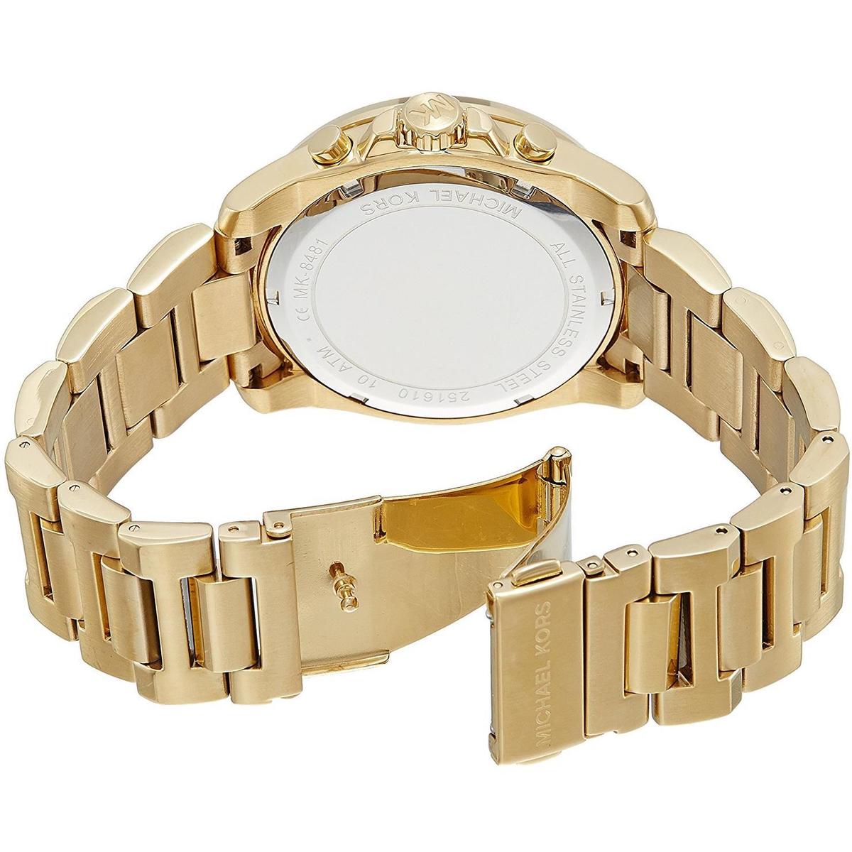 Michael Kors Homme Bracelet Ton-or - En Acier Inoxydable Quartz Montre Mk8481