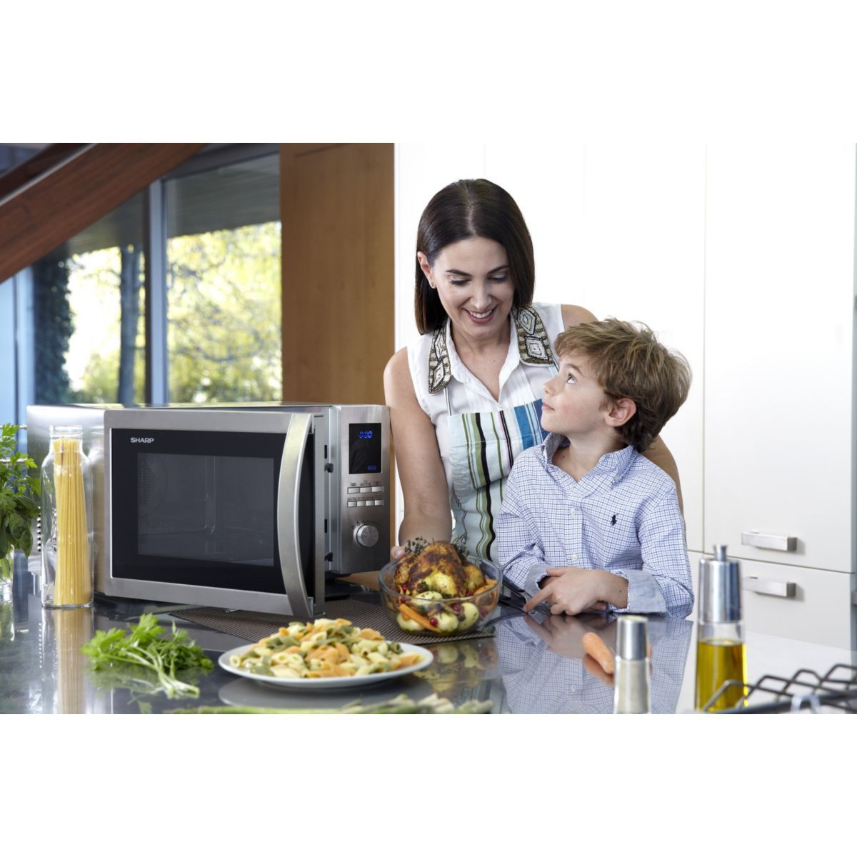 Sharp R 922stwe Micro Ondes Grill Inox 32 L 1000 W Grill 1100 W Four 2500 W Pose Libre