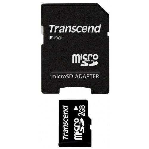 TS2GUSD Transcend Carte memoire flash adaptateur SD incluse 2 Go microSD