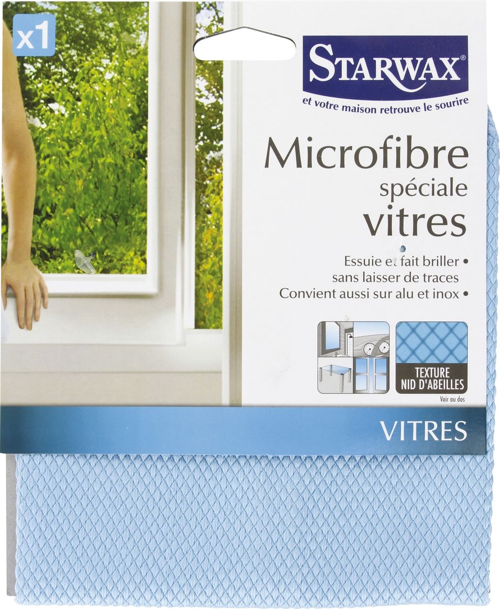 Chiffon Microfibre speciale vitres x1 - B212530 - STARWAX