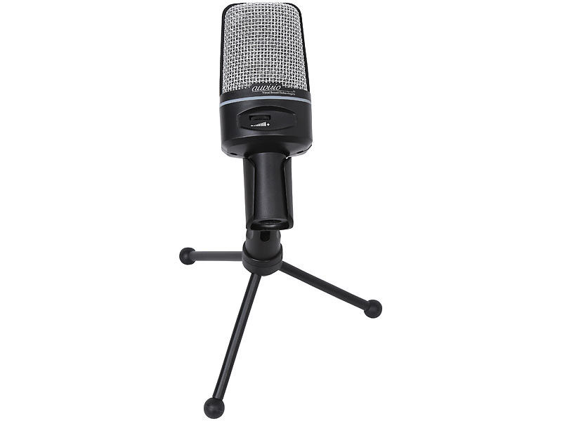 Auvisio Microphone studio professionnel a condensateur avec trepied