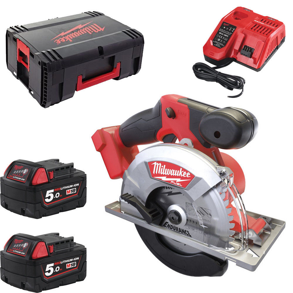 Scie Circulaire Metal M18 Fuel Fmcs 502x 2 Batteries 5ah Chargeur Rapide Coffret Hd Box Milwaukee Tool 4933459193