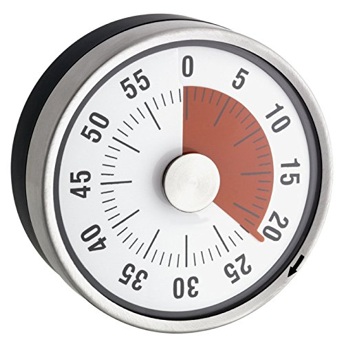 Minuteur Cuisine Mecanique Magnetique Fishtec Zone Rouge Alarme 60 Minutes Fixation Magnetique Refrigerateur