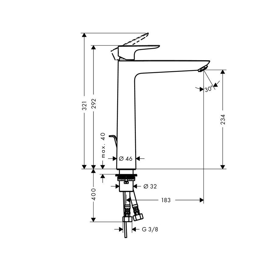 Talis E 240 Mitigeur lavabo chrome HANSGROHE