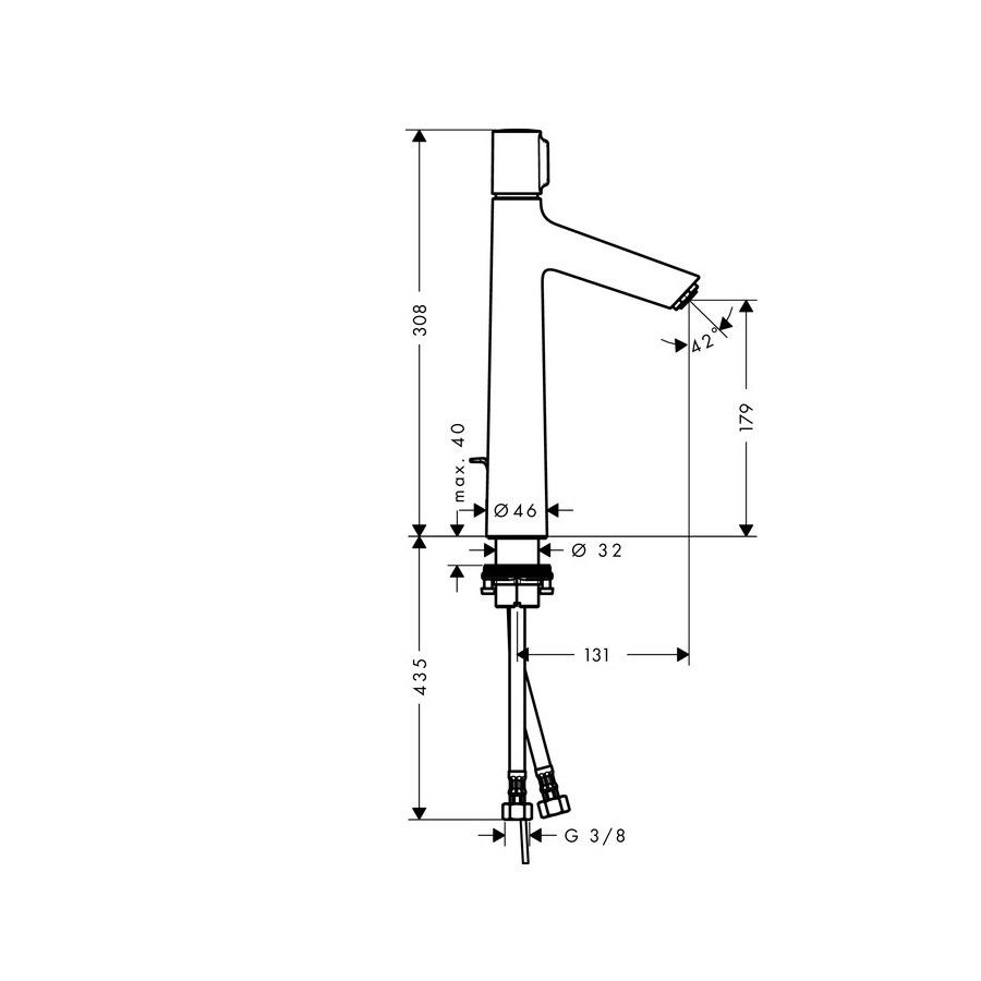 Hansgrohe Talis Select S 190 Mitigeur Lavabo 72044000, Chrome, Avec Talis Select , Sureleve