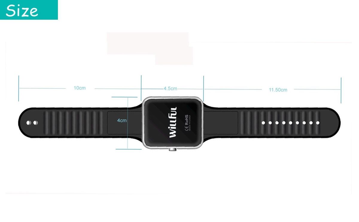 Willful Montre Connectee Bluetooth Smartwatch Sport Carte Sim De Soutien Et 