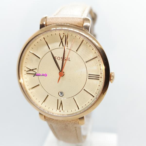 Montre - Fossil - Jacqueline Es3487 - Bracelet Cuir Camel - Couleur Marron - Femme