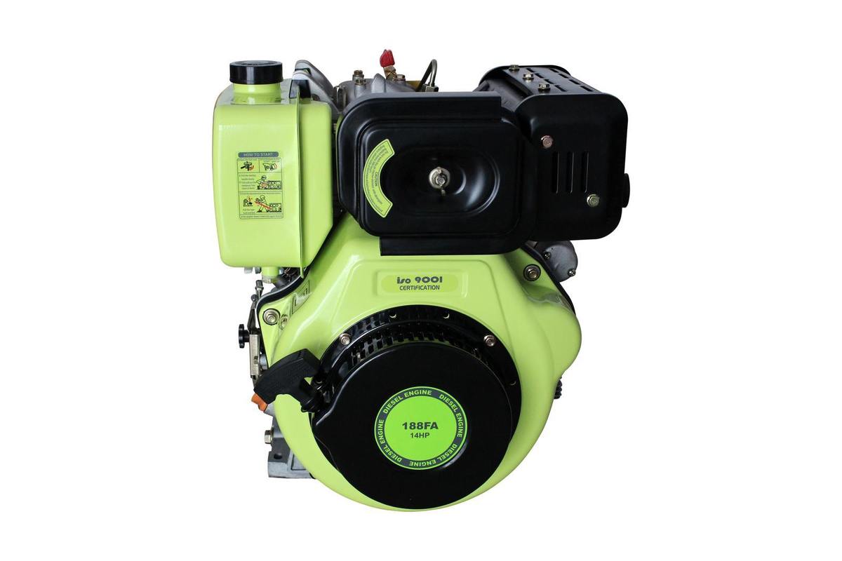 MOTEUR DIESEL UD188FA 456CC 14CV SORTIE 25.4MM + DEMARREUR ELECTRIQUE + NEUF