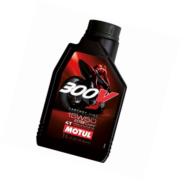 Bidon D'un Litre D'huile Motul 15w50 300v 4t 100% Synthese Pour Moto Competition