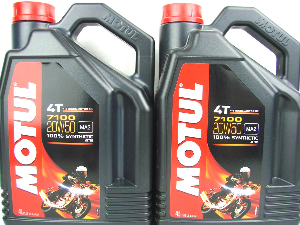 Bidon Dhuile Pour Moto Scooter Deux Roues Motul 7100 20w50 Moteur 4t En 4l