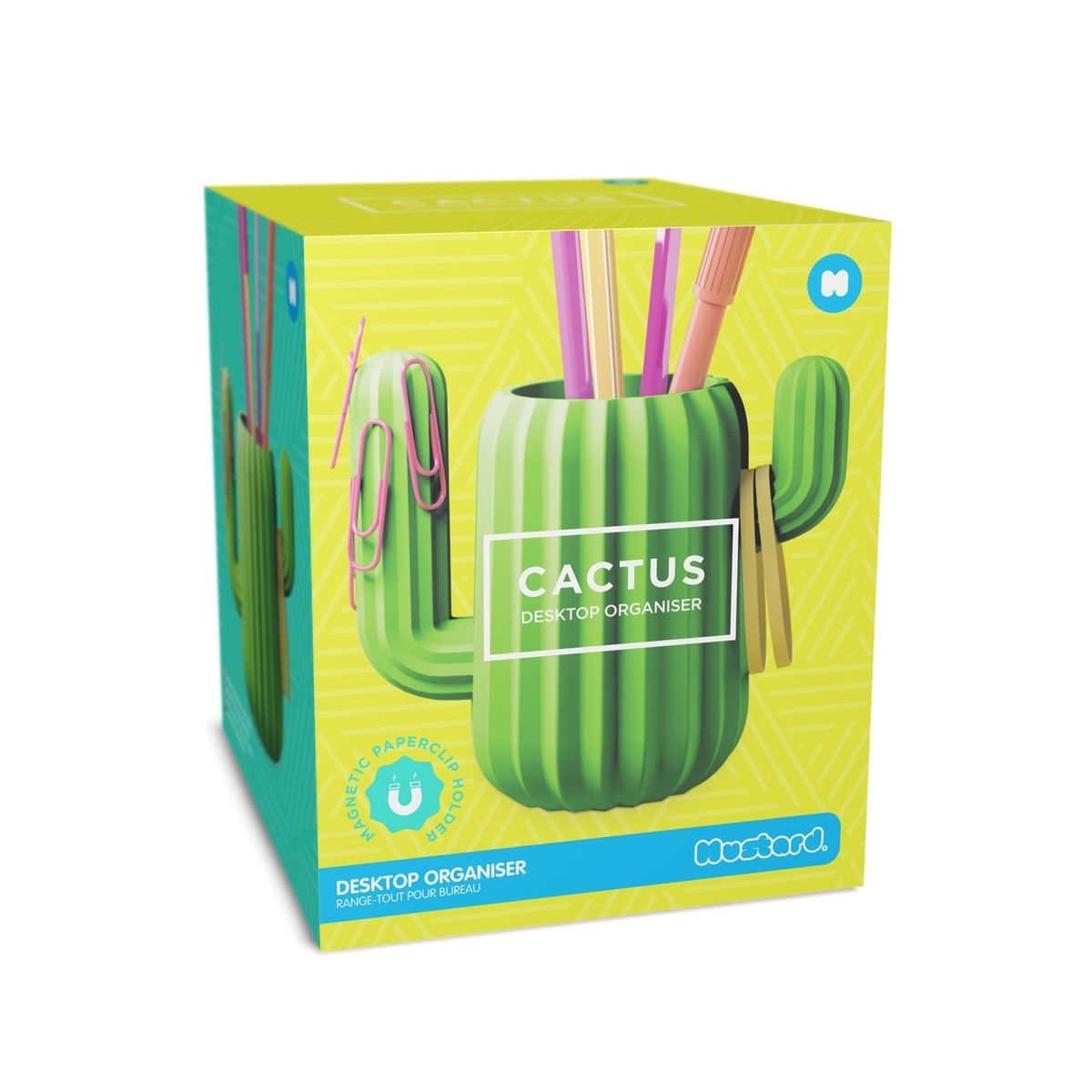 Mustard Pot a Crayon Vert Cactus Desktop Organiser