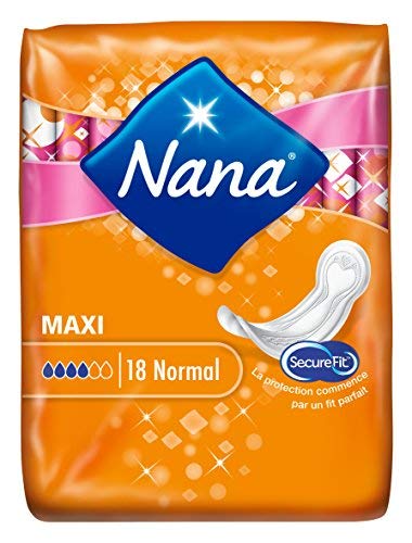 Nana Maxi Normal - Serviette Hygienique Maxi (4 Paquets De 18 Serviettes)