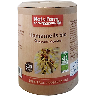 Nat & Form Eco Responsable Hamamelis Bio 200 Gelules