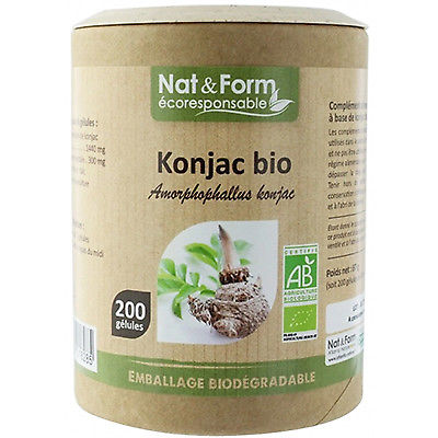 Nat & Form Eco Responsable Konjac Bio 200 gelules vegetales