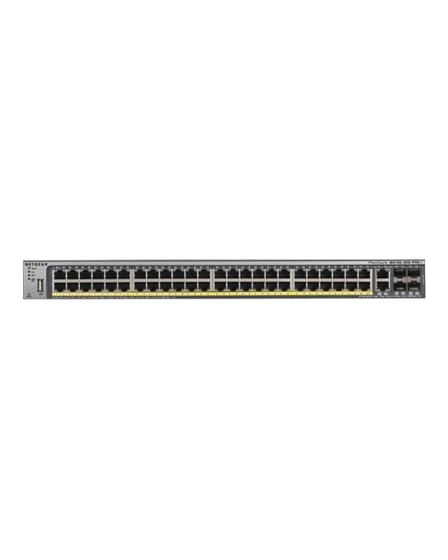 Netgear Prosafe M4100-50g-poe - Commutateur - C2+ - Gere - 50 X 10/100/1000 + 4 X Sfp Partage - Ordinateur De Bureau, Montable Sur Rack - Poe+