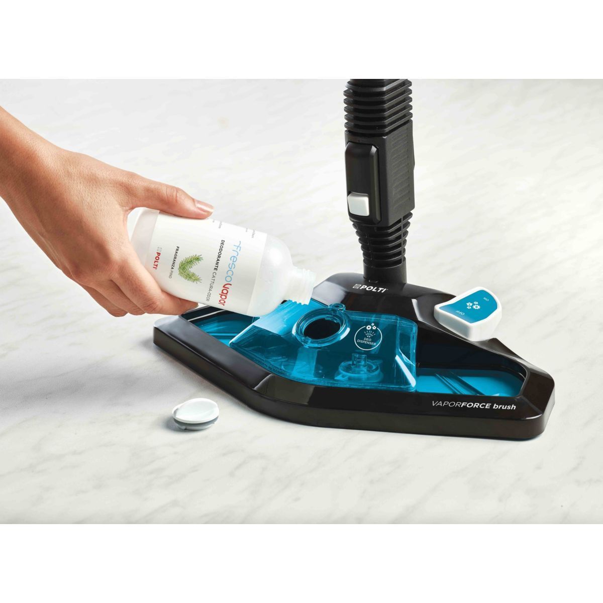 Polti Vaporetto Smart 100_b, Cylinder Steam Cleaner, Buttons, Stainless Steel, Blue,white, 1500 W, Glass,hard Floor,laminate,tiles