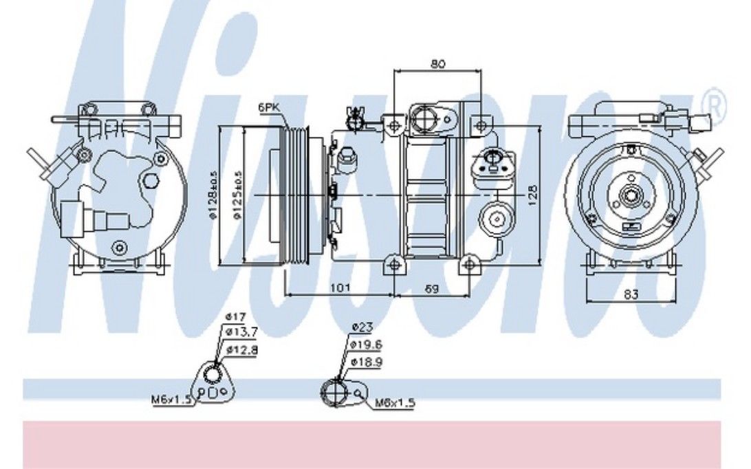 NISSENS Compresseur de climatisation 12V 89298