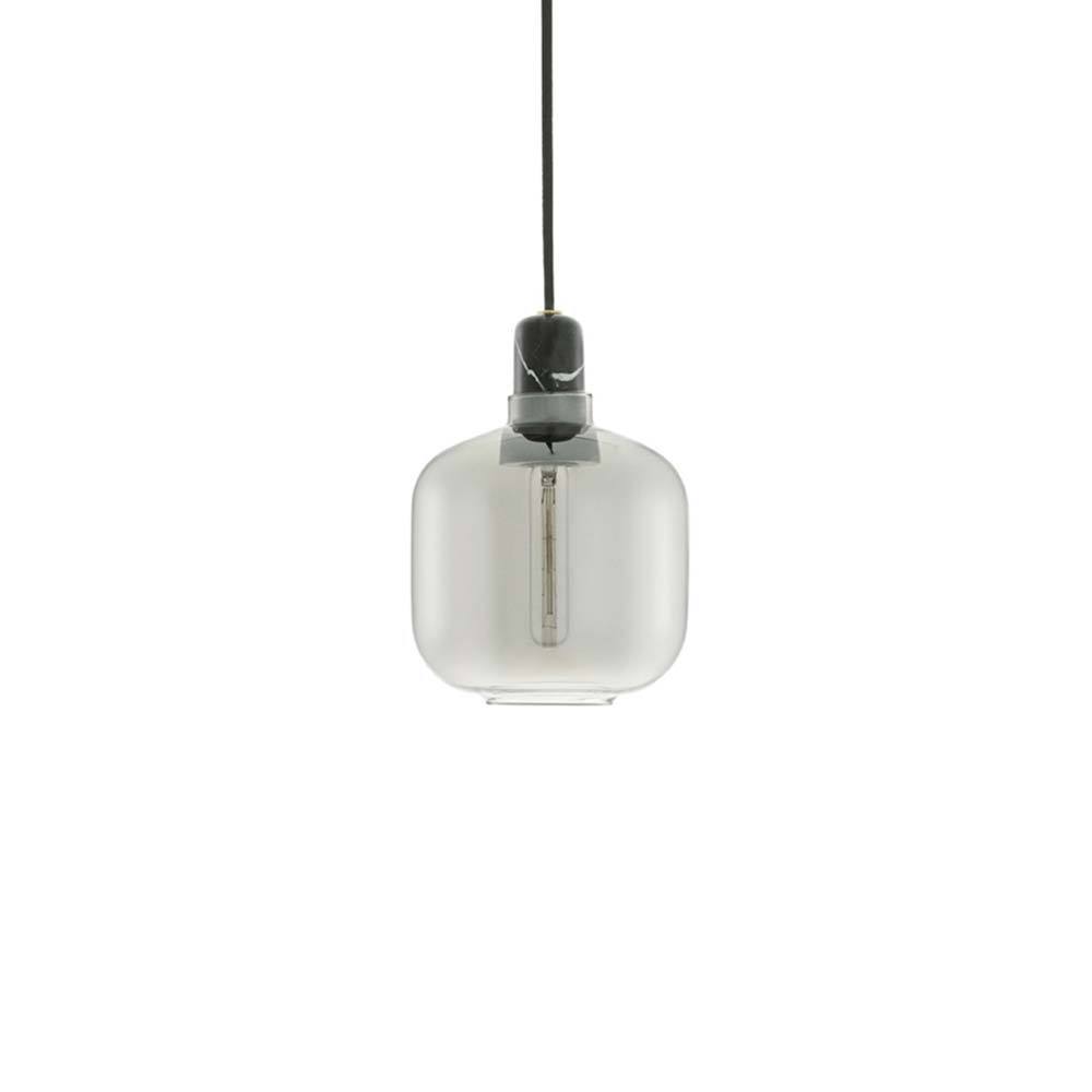 Suspension En Marbre Noir Et Verre Fume 17 Cm Amp Smoke/noir - Normann Copenhagen