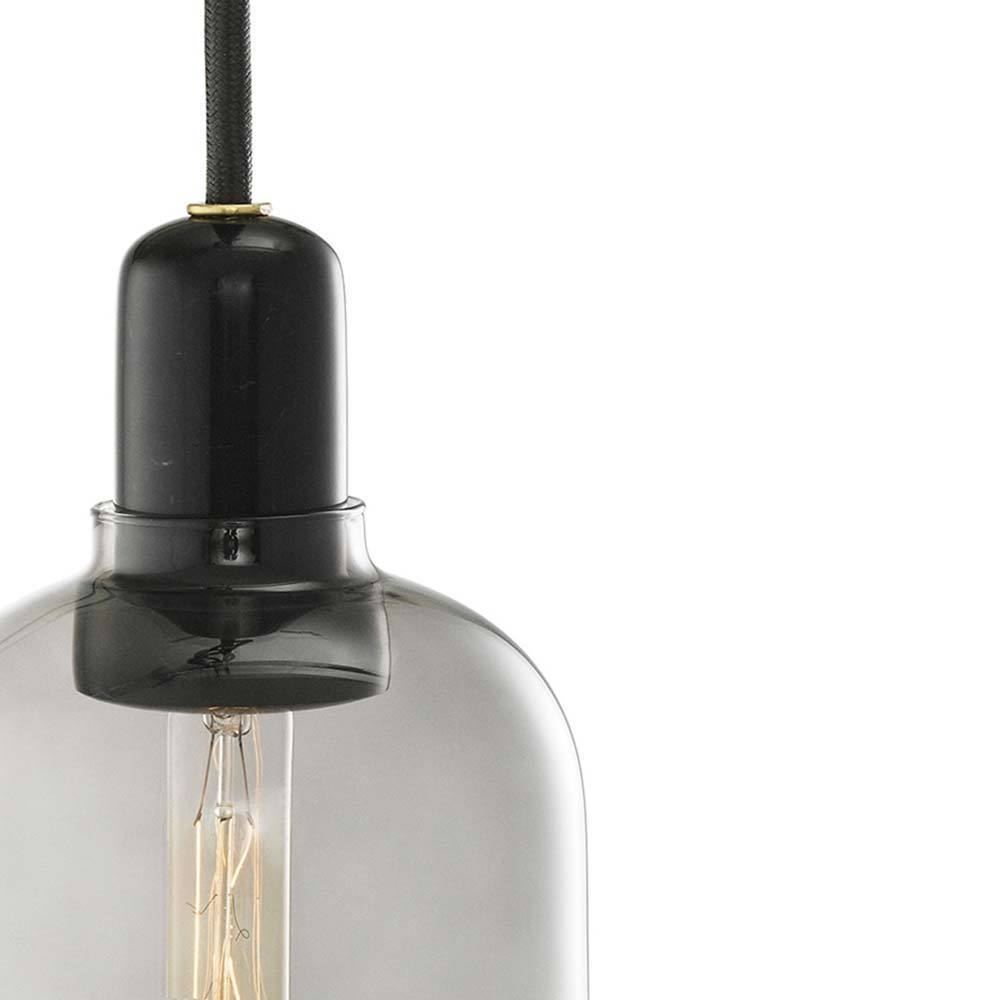 Suspension En Marbre Noir Et Verre Fume 17 Cm Amp Smoke/noir - Normann Copenhagen