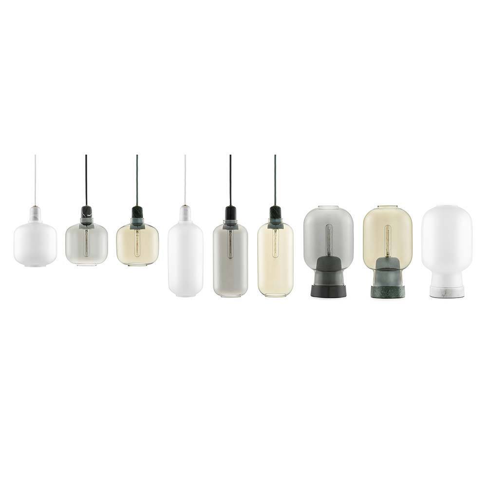 Suspension En Marbre Noir Et Verre Fume 17 Cm Amp Smoke/noir - Normann Copenhagen