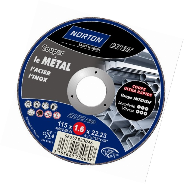 Norton Tronconnage Fin Plate Expert Metal/inox 115 X 1,6 X 22,2