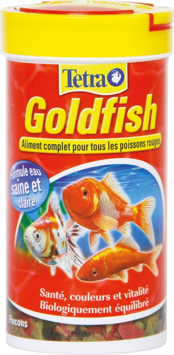 Aliment Complet Goldfish en Flocons pour Poissons Rouges - Tetra - 250ml