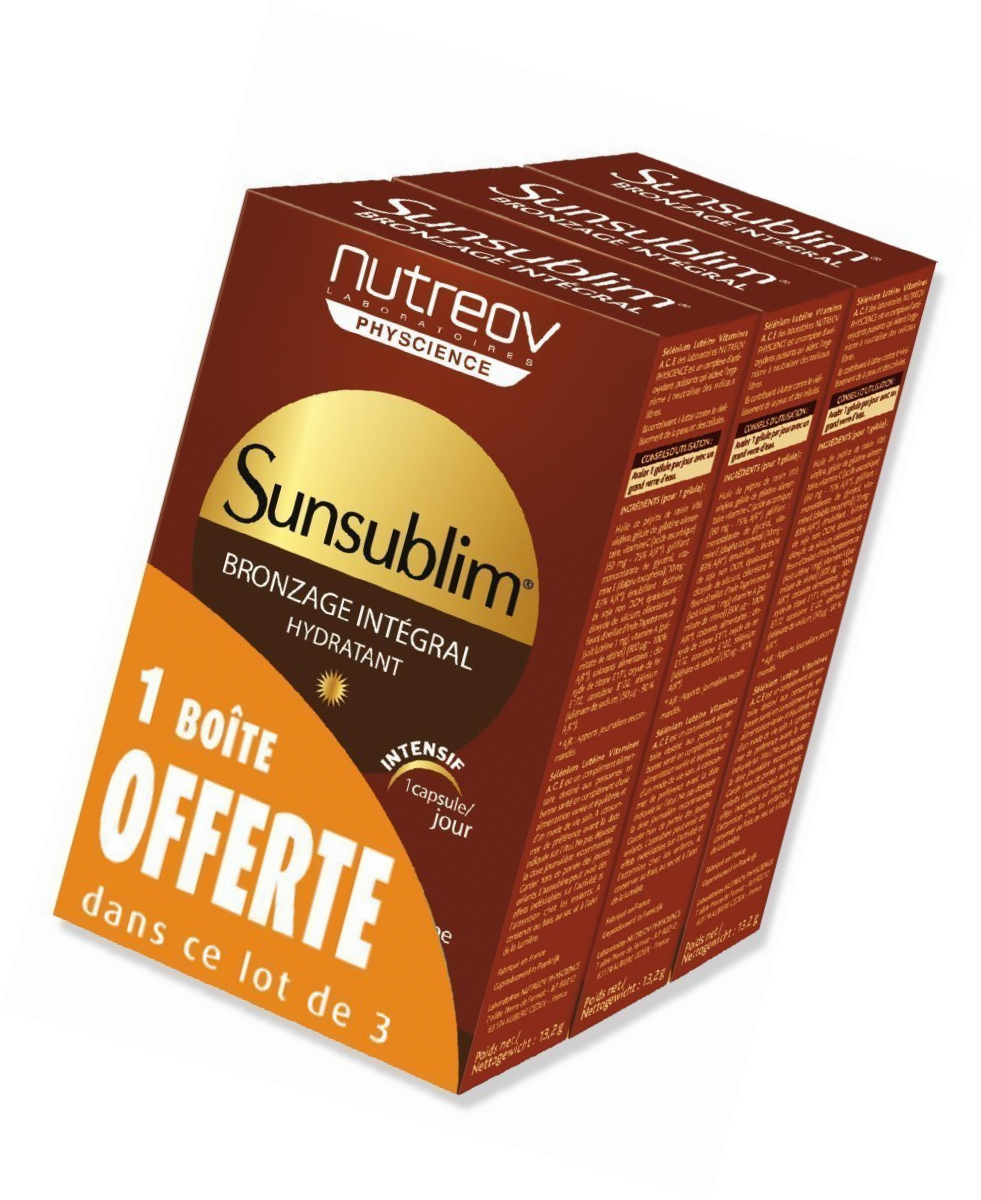 Nutreov Physcience Sunsublim Bronzage Integral Lot De 3 X 30 Capsules