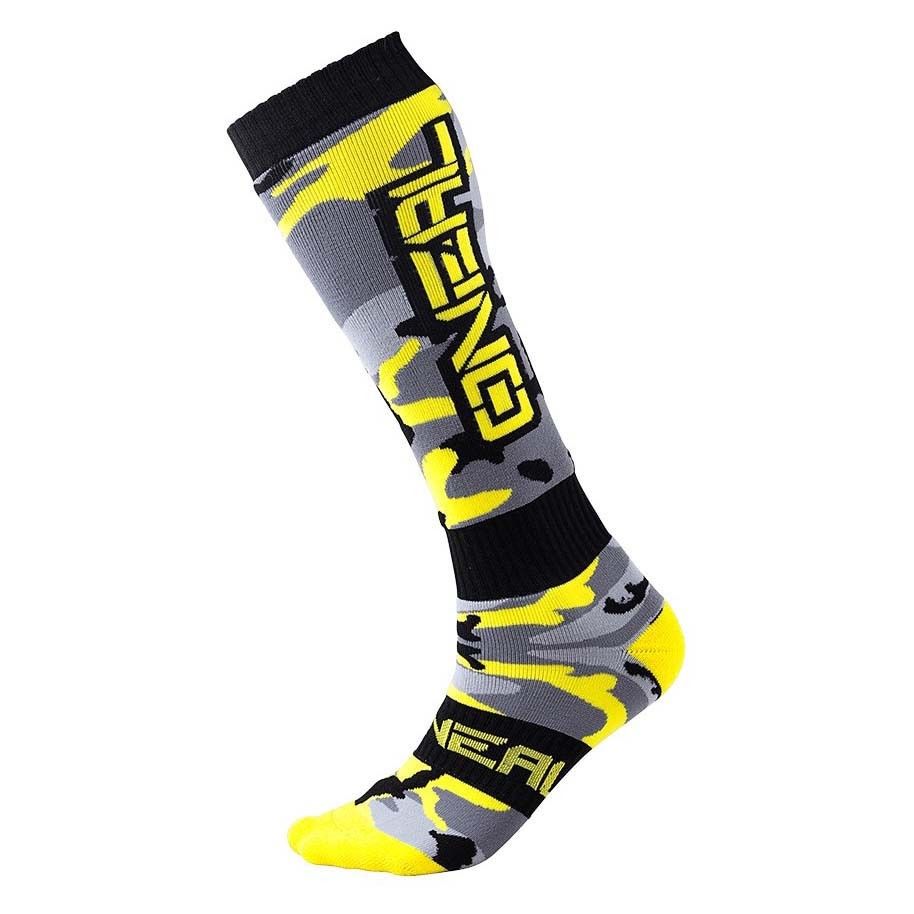 Oneal O'neal Pro Mx Hunter Chaussettes De Motocross Noir Jaune Argent Taille :