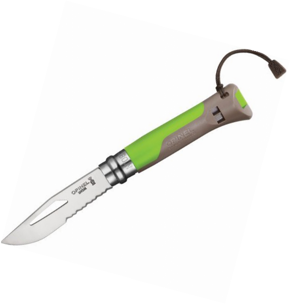 Couteau n°8 Outdoor Opinel vert et gris