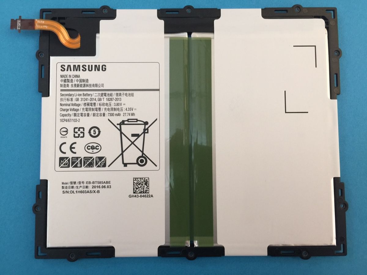 Batterie Originale Samsung Eb-bt585abe/aba Galaxy Tab A 2016 10.1 7300mah Oem Origine + Kit Outils Genuine Battery Tools