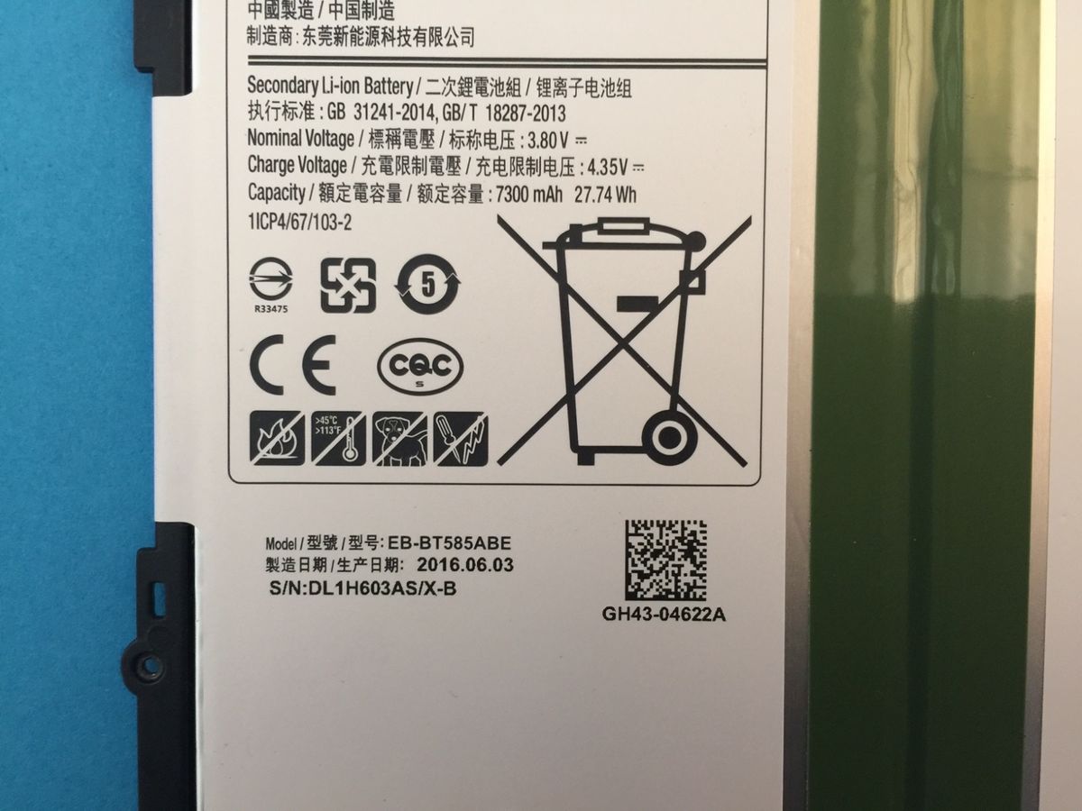Batterie Originale Samsung Eb-bt585abe/aba Galaxy Tab A 2016 10.1 7300mah Oem Origine + Kit Outils Genuine Battery Tools