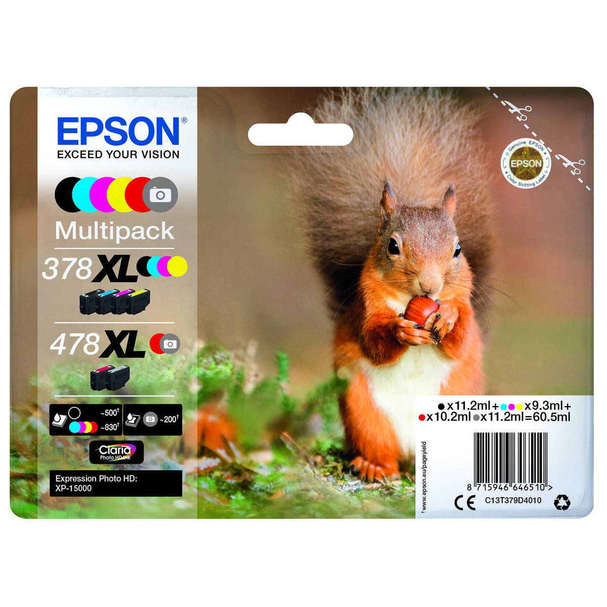 Epson Encre 378xl478xl Multipack Xl Xp 15000