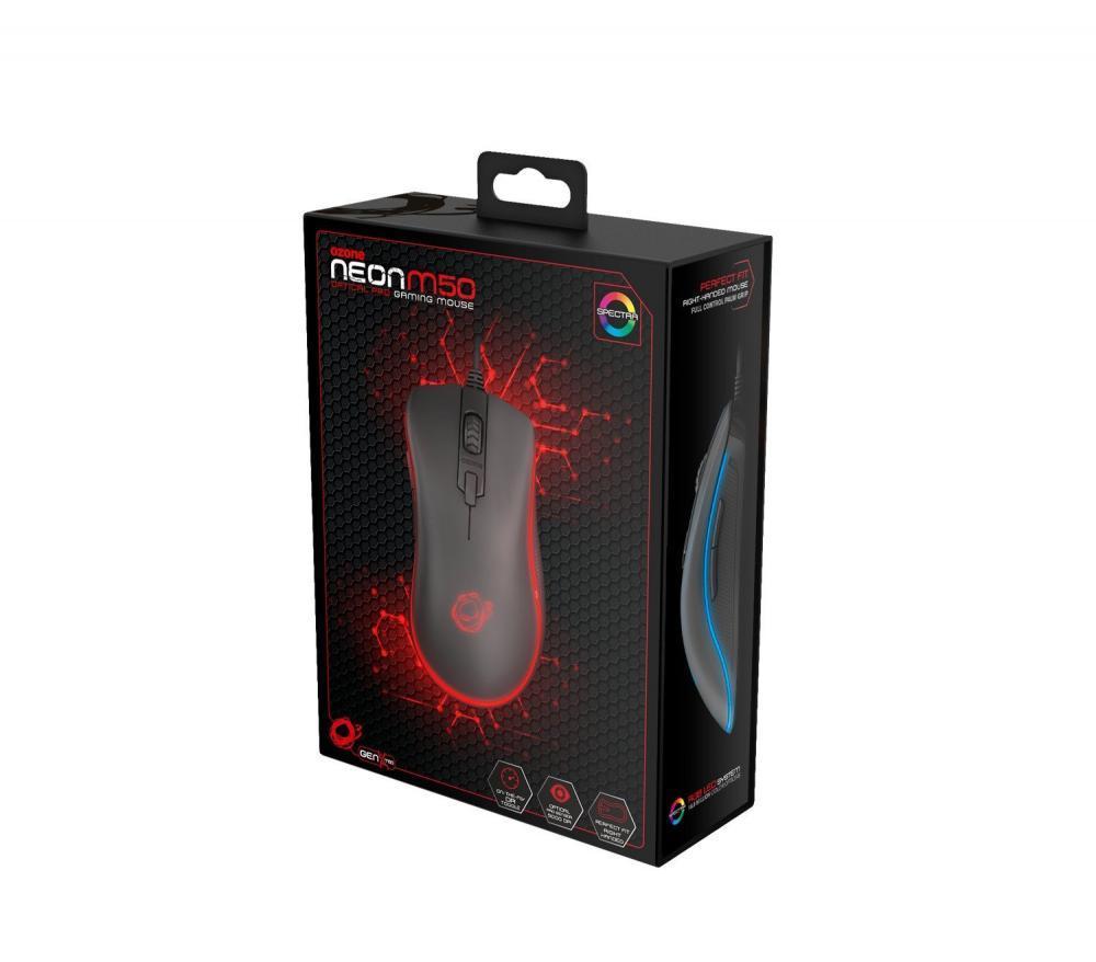 Souris - Ozone - Neon M50 - Filaire - 6 Boutons - Optique - Noir