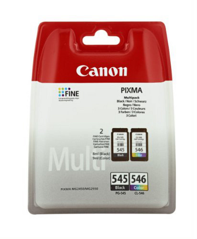 Canon Pack De 2 Cartouches Dencre Pg 545 Cl 546 Noir Couleur