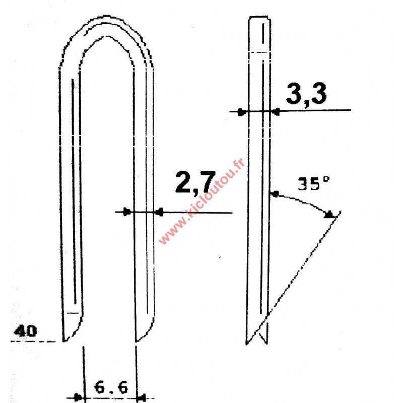 Pack De 2100 Crampillons 40mm Galva + Gaz Pour Montana Gf3140