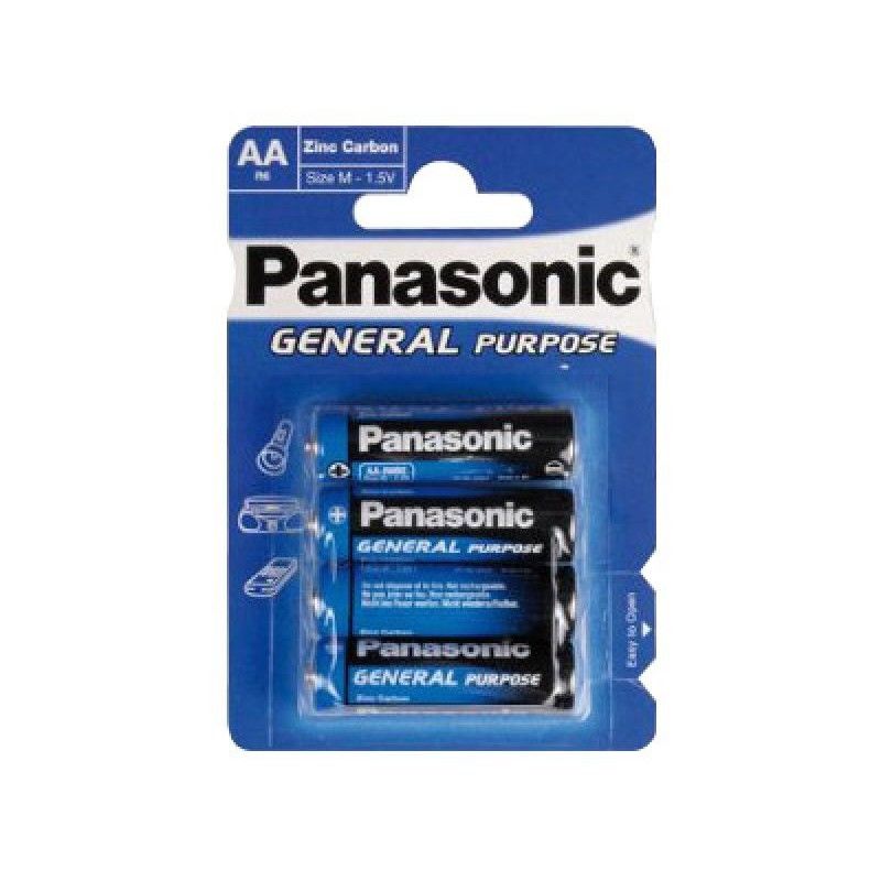 Pack De 4 Piles Panasonic General R6 Mignon Aa - Bleu