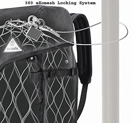 Filet De Securite Pour Sac A Dos - Pacsafe - 120l - Noir - Metal - Multisport