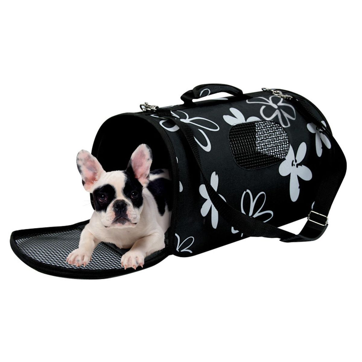 Panier de Transport Flower Noir pour Chien - Zolux - S