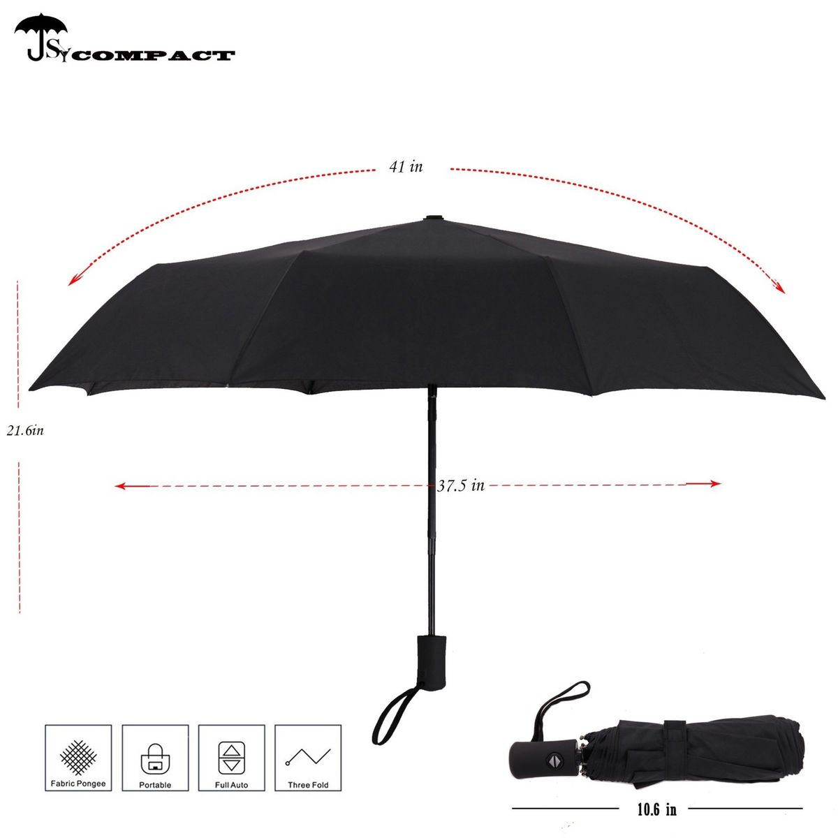 Parapluie De Voyage Automatique Sy - Compact, Coupe-vent, Leger, Incassable, No