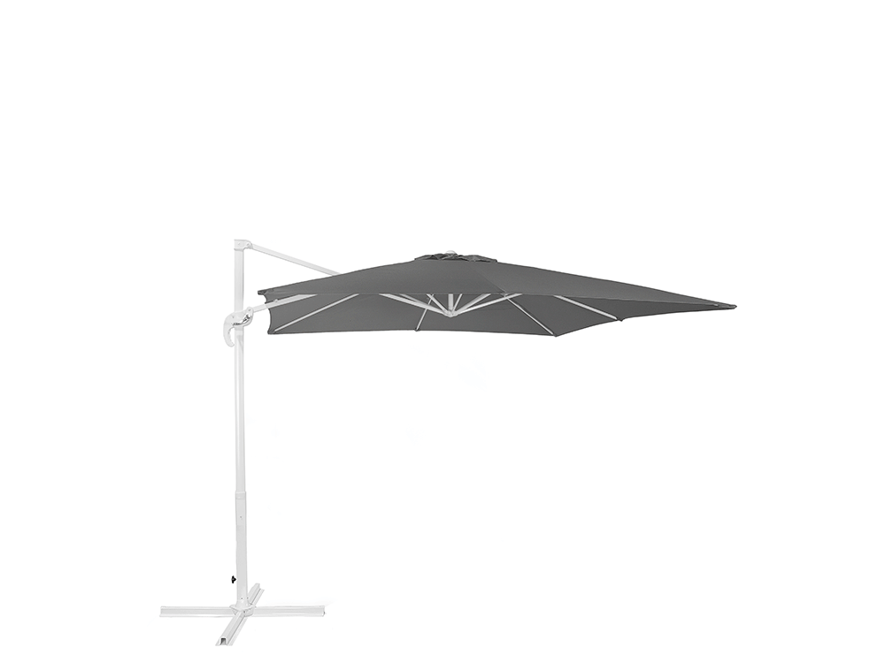 Parasol De Jardin 25 M Gris Fonce Et Blanc Monza