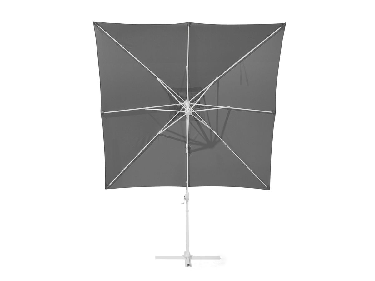 Parasol De Jardin 25 M Gris Fonce Et Blanc Monza