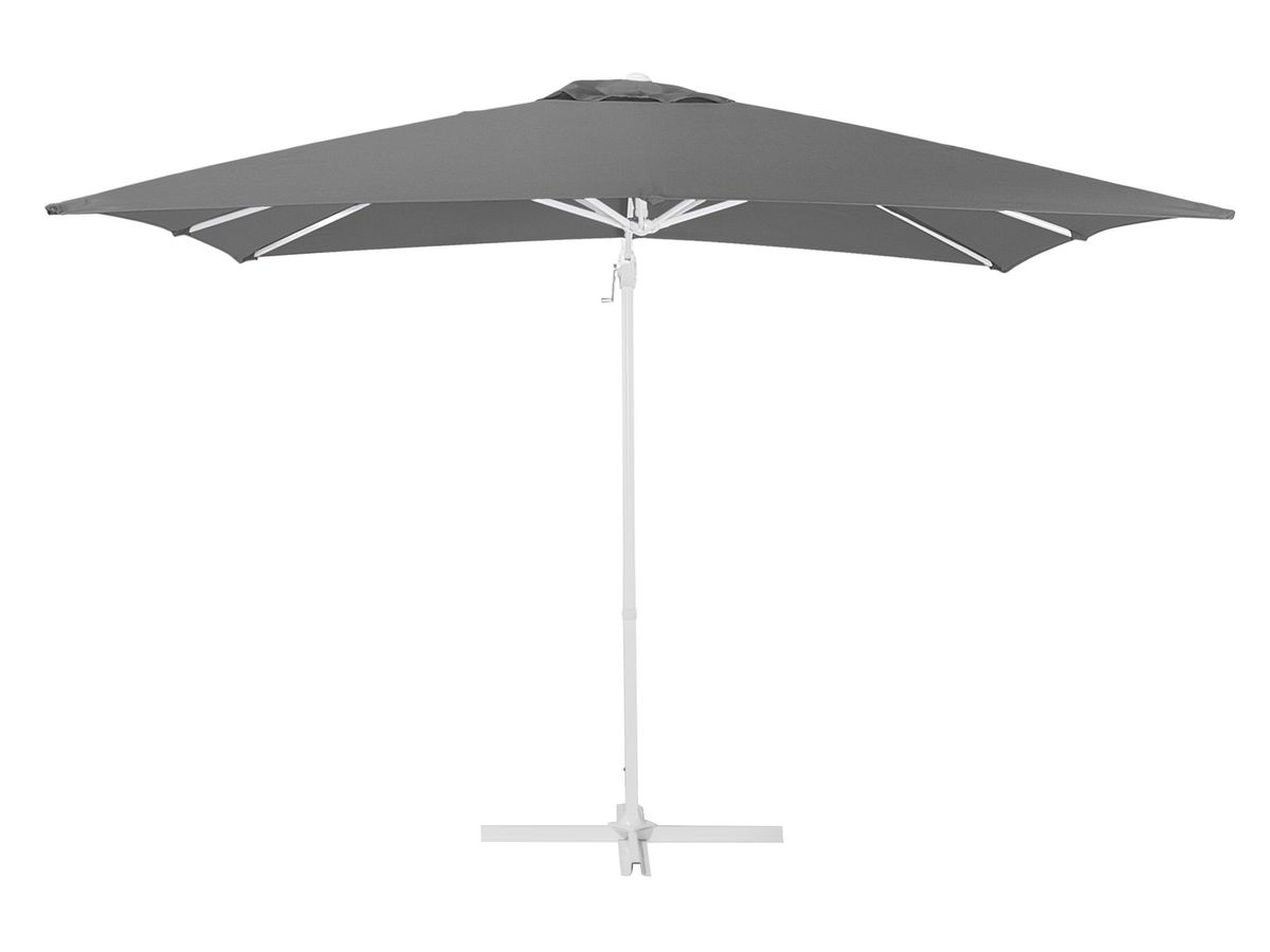 Parasol De Jardin 25 M Gris Fonce Et Blanc Monza