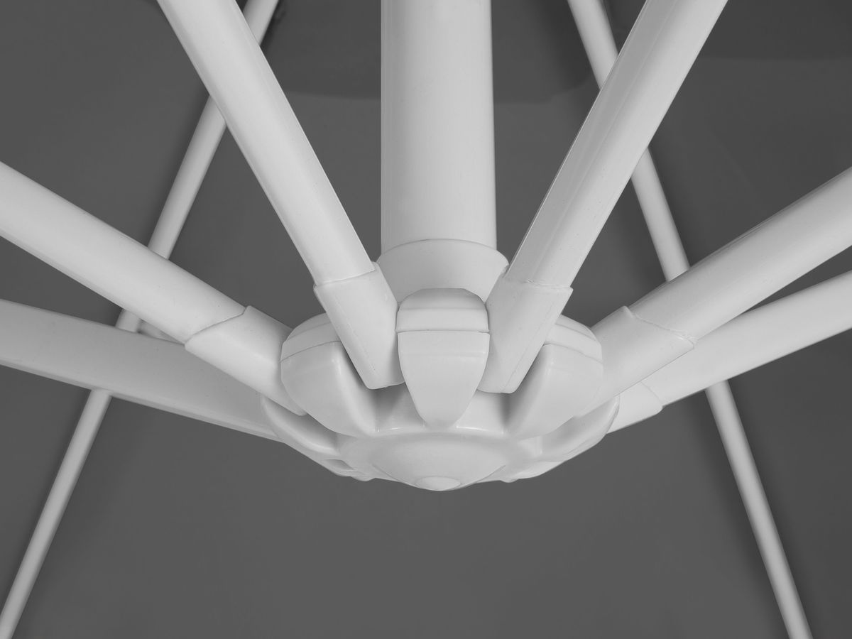 Parasol De Jardin 25 M Gris Fonce Et Blanc Monza