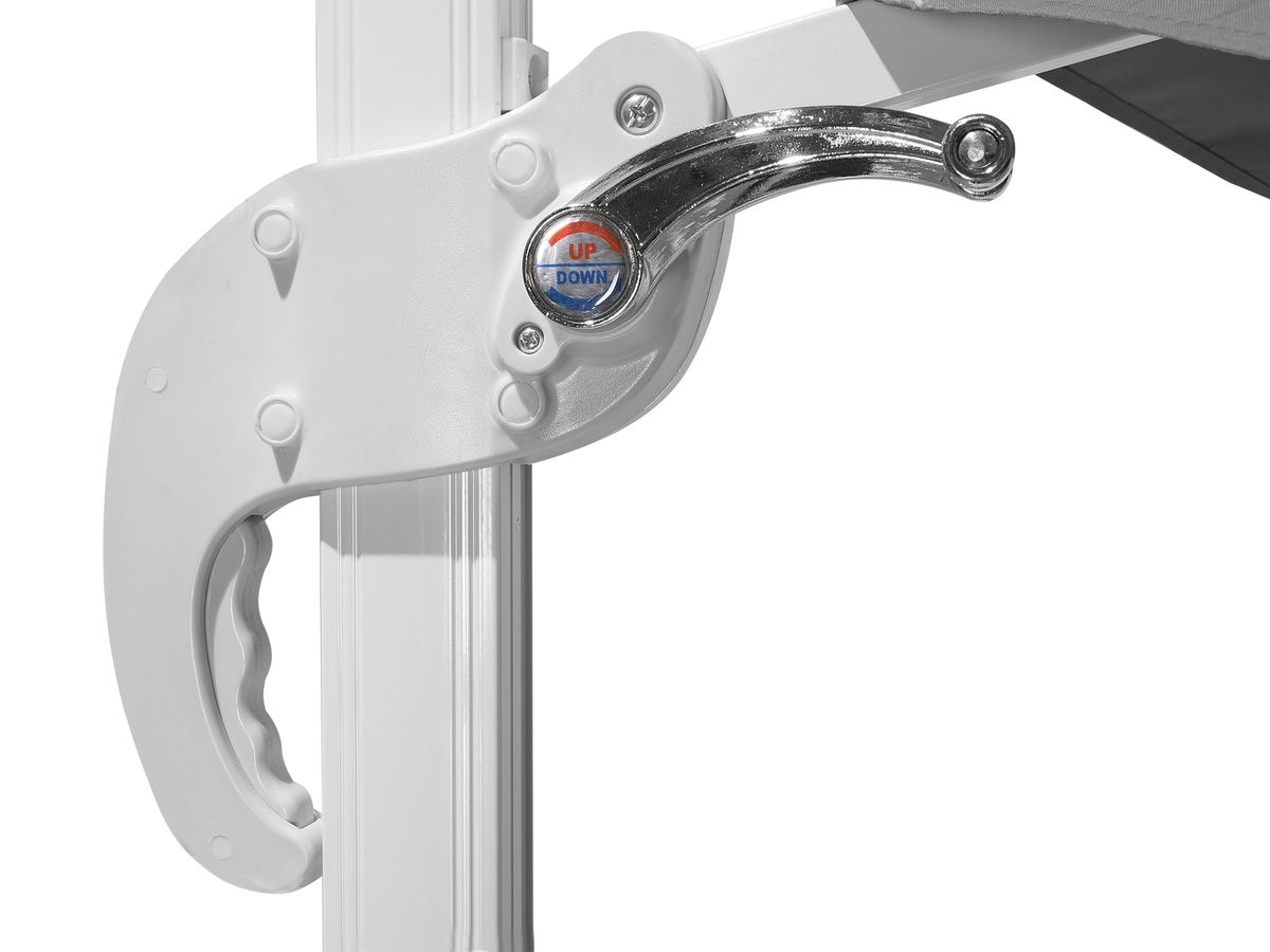 Parasol De Jardin 25 M Gris Fonce Et Blanc Monza